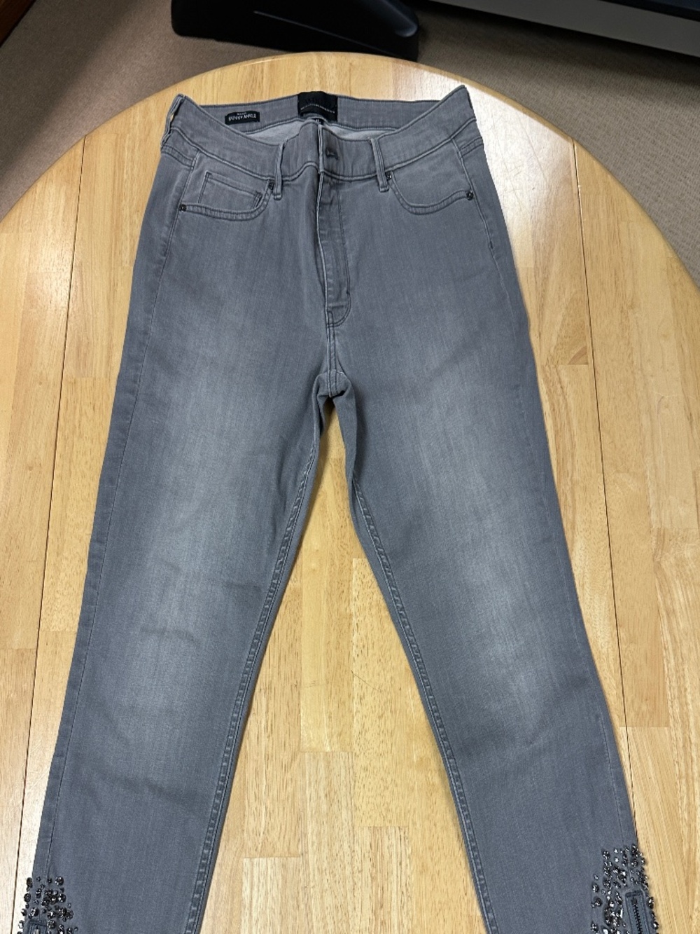 White House Black Market Skinny Ankle Embellished Jeans Size 12